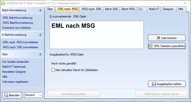 E-Mail Konverter EML nach MSG