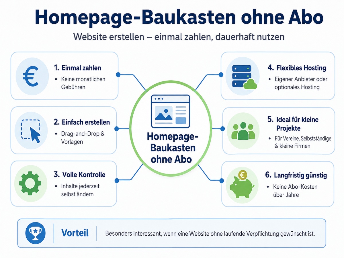 Homepage Baukasten ohne Abo