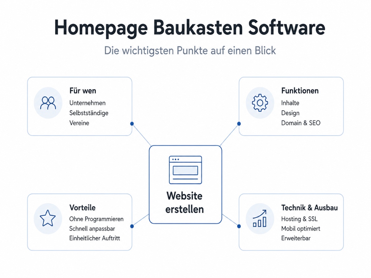 Homepage Baukasten Software
