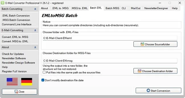 Convert EML to MSG