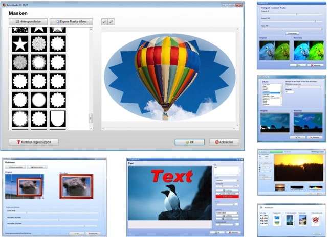 Der Screenshot zeigt die Bearbeitungsfunktionen in der Einsteiger Bildbearbeitungssoftware.