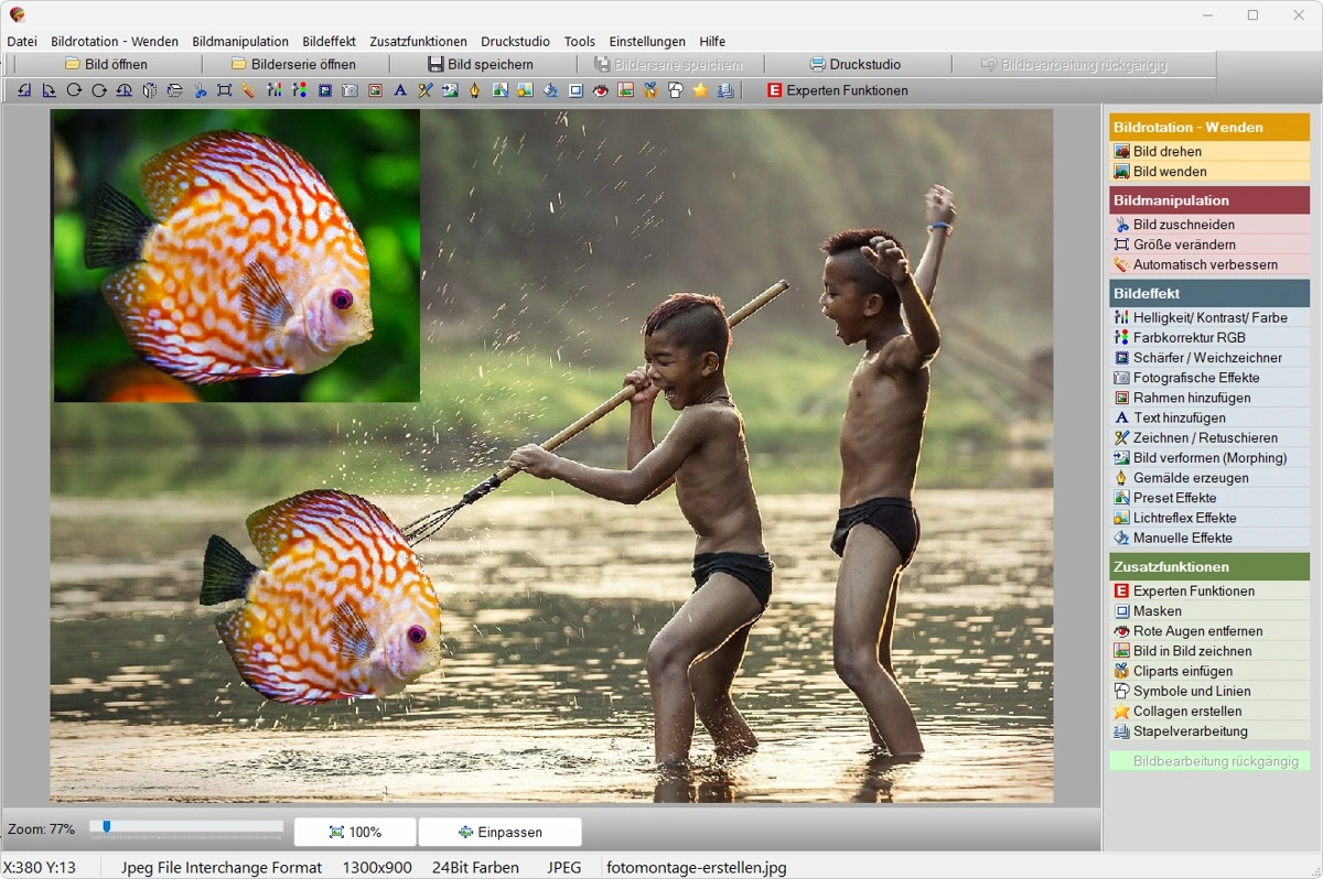 FotoWorks XL 2 Bildbearbeitungsprogramm für Bildbearbeitung und Fotomontagen