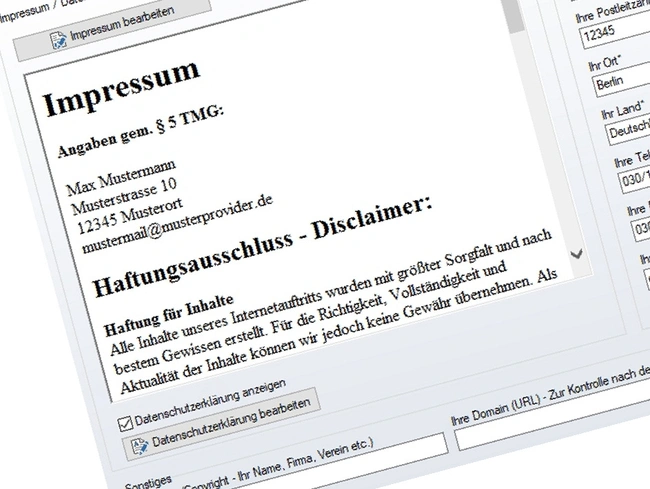 Wichtig beim Homepage erstellen