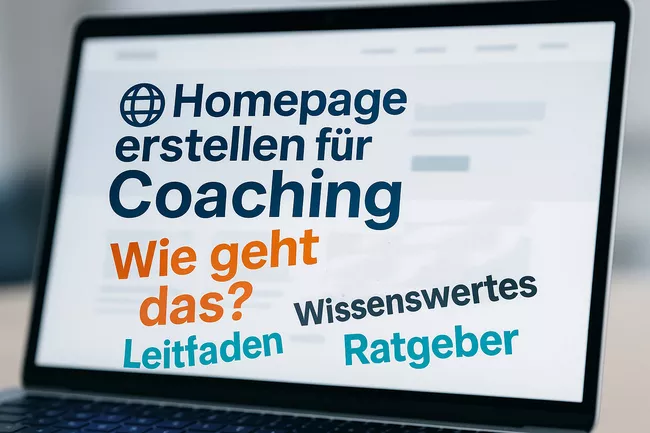 Homepage erstellen für Coaching