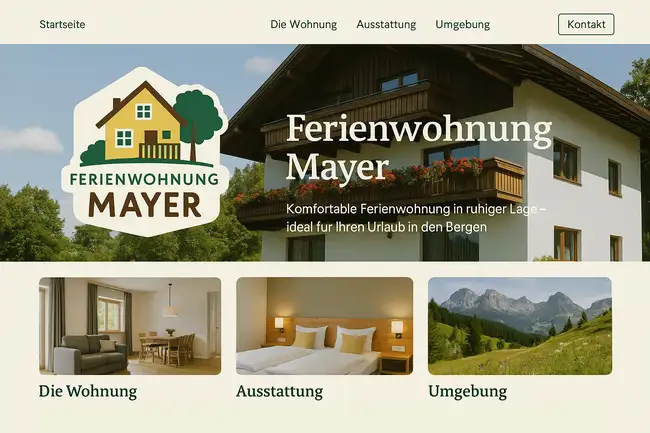 Homepage erstellen - Ferienwohnung